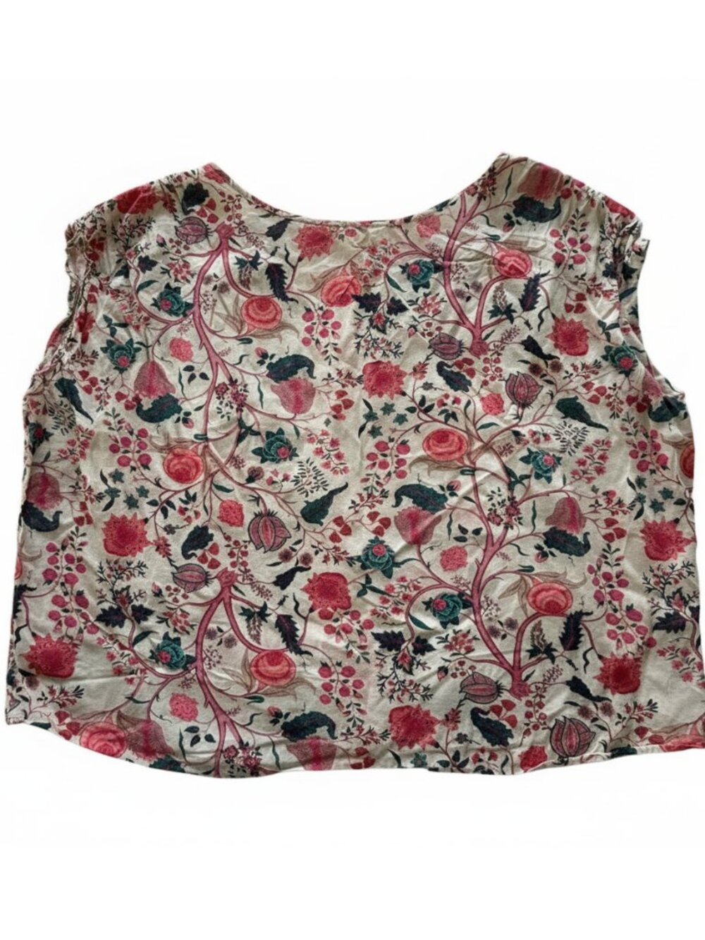 Roberta Roller Rabbit Floral Cotton Silk Blouse Top XS/S